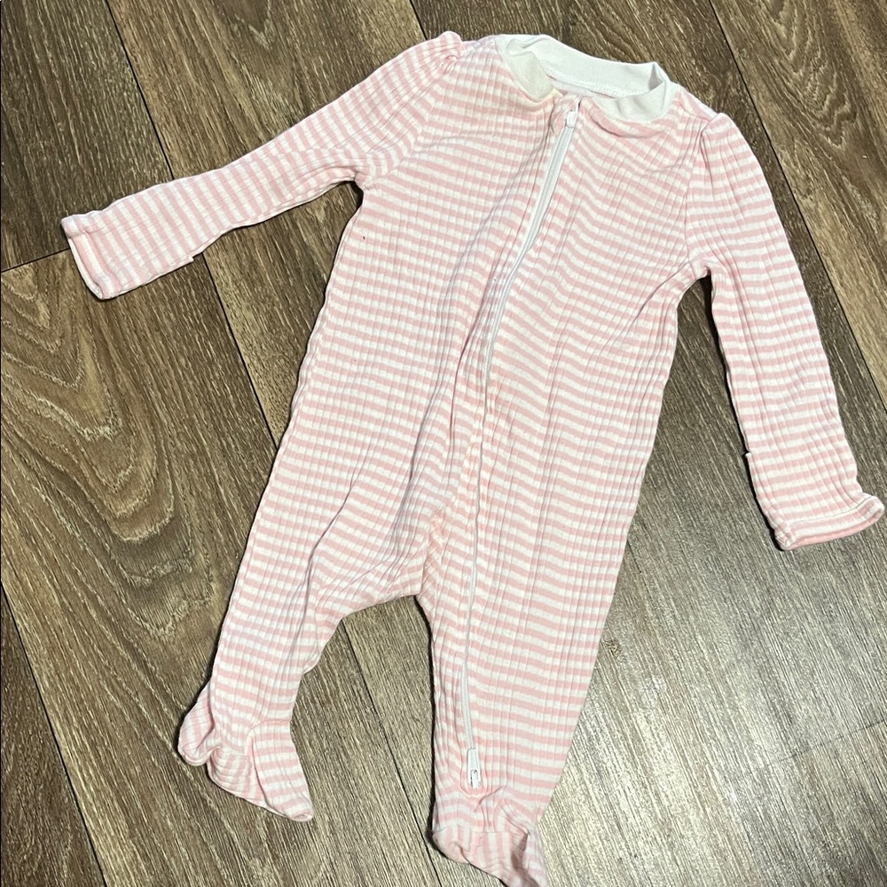 Pink Striped Baby One Piece